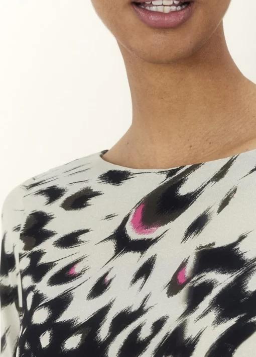 Abstract Butterfly Print Top