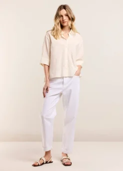 Blouse With Embroidered Flowers