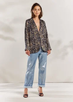 Boyfriend Blazer With Print