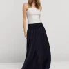 Drapey Satin Skirt