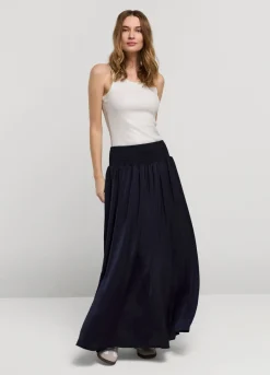 Drapey Satin Skirt