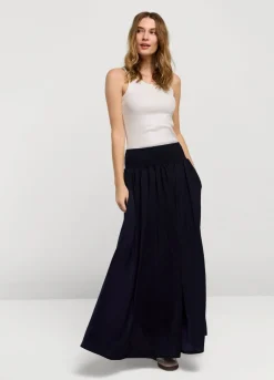 Drapey Satin Skirt
