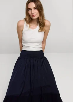 Drapey Satin Skirt