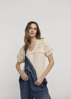 English Embroidery Jersey Top