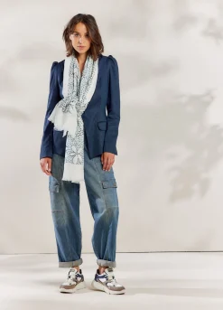 Hand-Embroidered Scarf