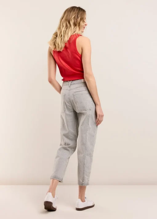 Indigo Striped Denim Trousers