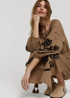 Long Dress With Embroidery