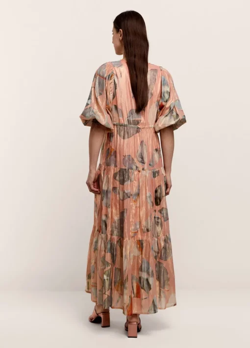 Long, Shimmery Tiered Dress