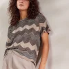 Metallic Zigzag Top