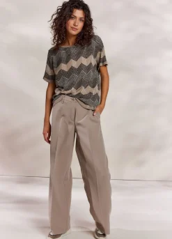 Metallic Zigzag Top