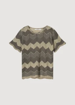 Metallic Zigzag Top