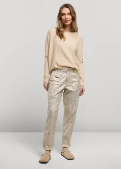 Metallic-Print Trousers