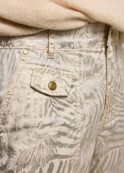 Metallic-Print Trousers