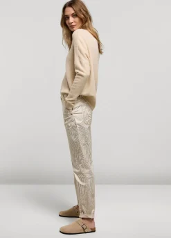 Metallic-Print Trousers
