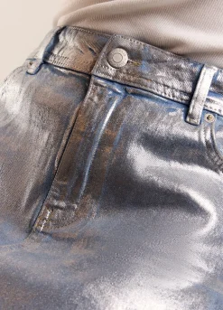 Mid-Length Denim Skirt