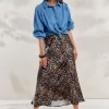 Mid-Length Skirt With Animal Print