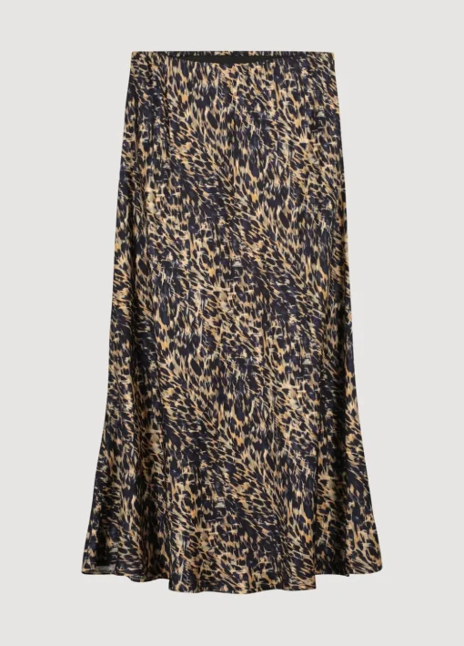 Mid-Length Skirt With Animal Print