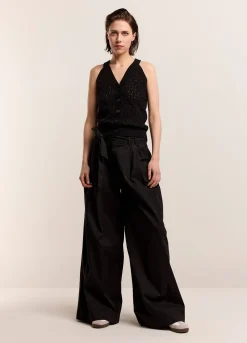 Palazzo Trousers With Belt