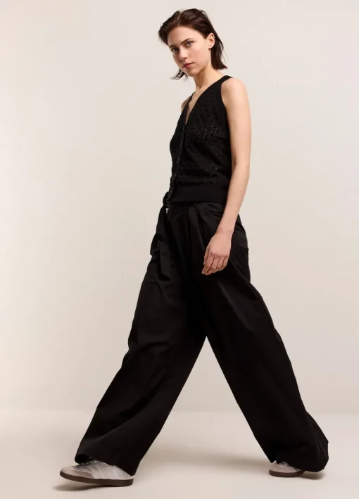 Palazzo Trousers With Belt