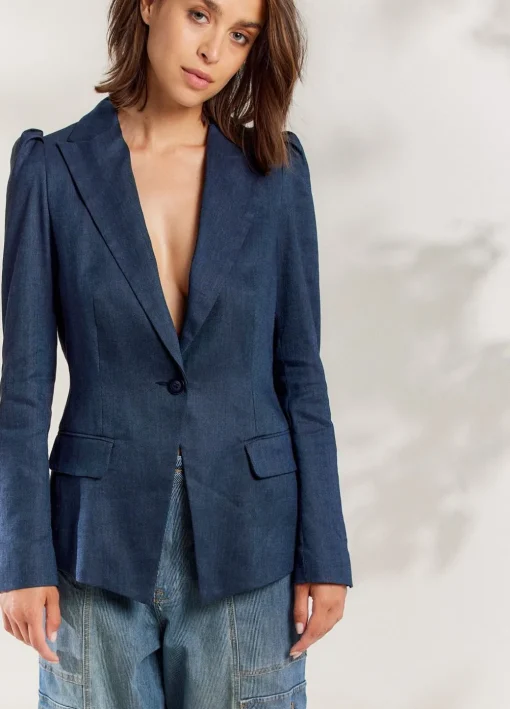 Puffed Sleeve Blazer