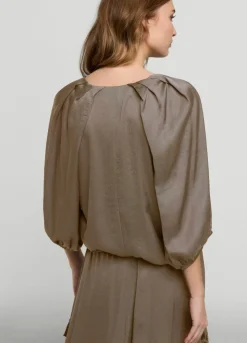 Satin V-Neck Top