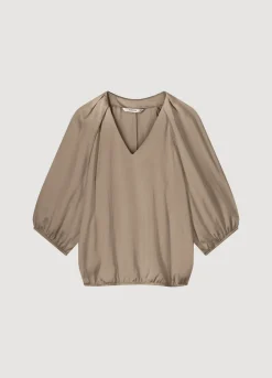 Satin V-Neck Top