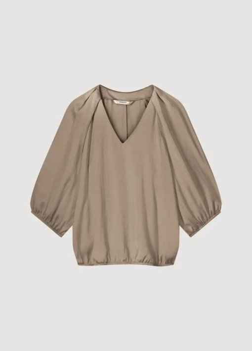 Satin V-Neck Top