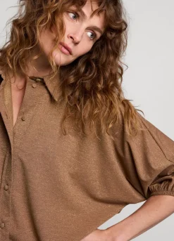 Shiny Shirt Blouse
