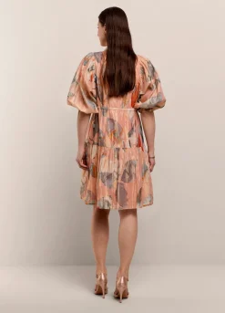 Short Shimmery Tiered Skirt