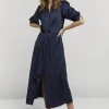Silky Touch Button-Down Dress