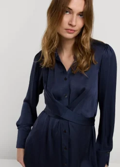Silky Touch Button-Down Dress