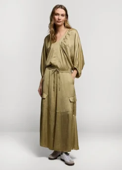 Silky-Touch Cargo Skirt