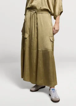 Silky-Touch Cargo Skirt