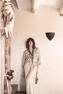 Silky-Touch Cargo Skirt