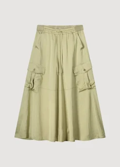 Silky-Touch Cargo Skirt