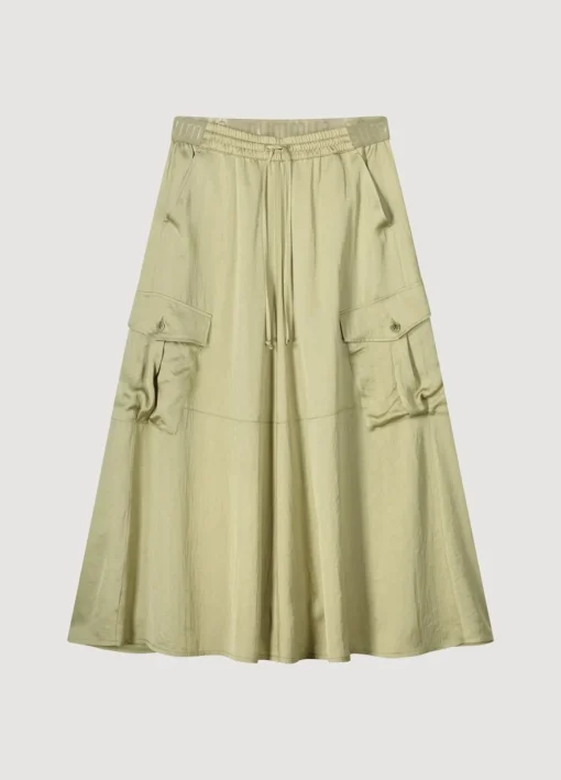 Silky-Touch Cargo Skirt