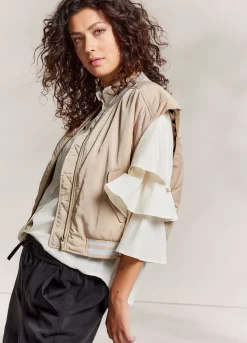 Sleeveless Bomber Jacket