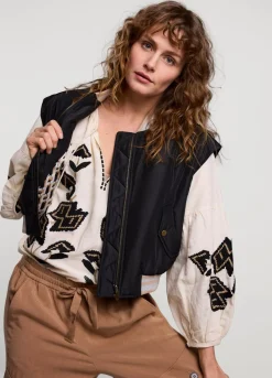 Sleeveless Bomber Jacket