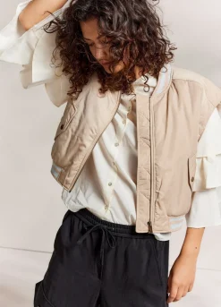 Sleeveless Bomber Jacket