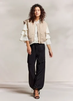 Sleeveless Bomber Jacket