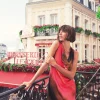 Sleeveless Faded Print Dress