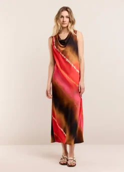 Sleeveless Faded Print Dress