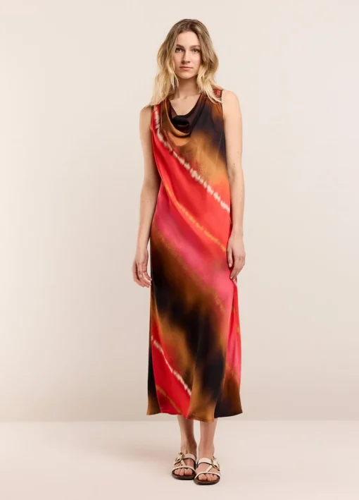 Sleeveless Faded Print Dress