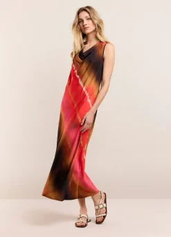 Sleeveless Faded Print Dress