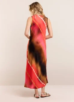 Sleeveless Faded Print Dress