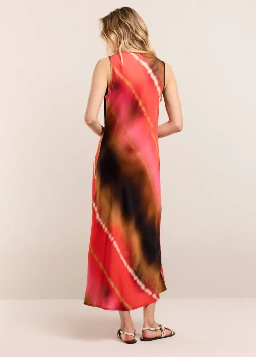 Sleeveless Faded Print Dress