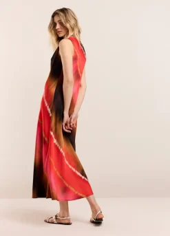 Sleeveless Faded Print Dress