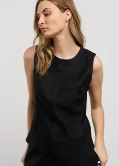 Sleeveless, Linen-Blend Top