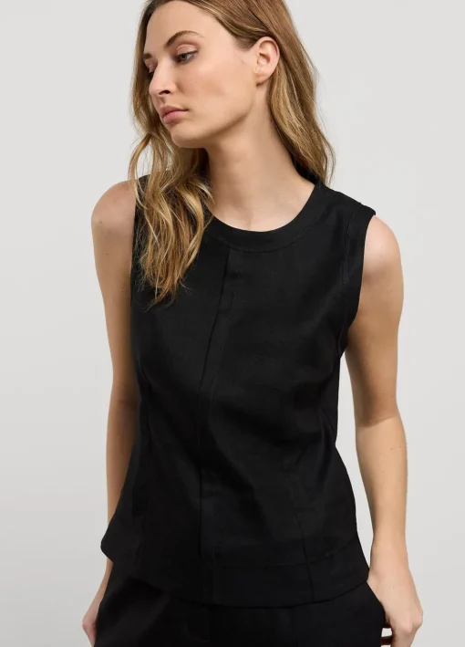Sleeveless, Linen-Blend Top
