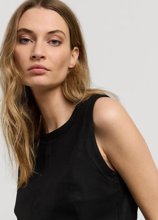 Sleeveless, Linen-Blend Top